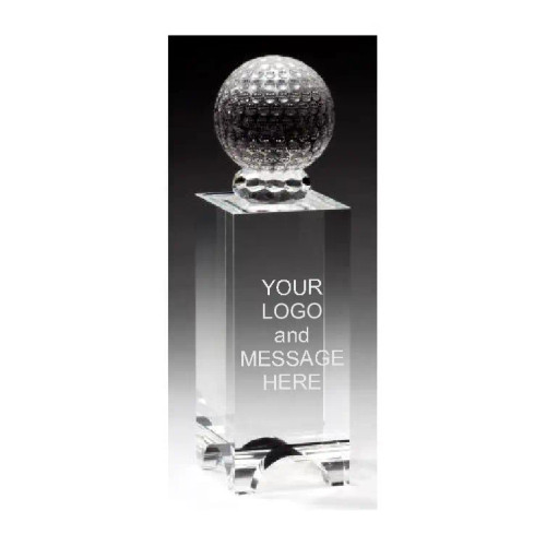 Crystal Golf Ball on Column