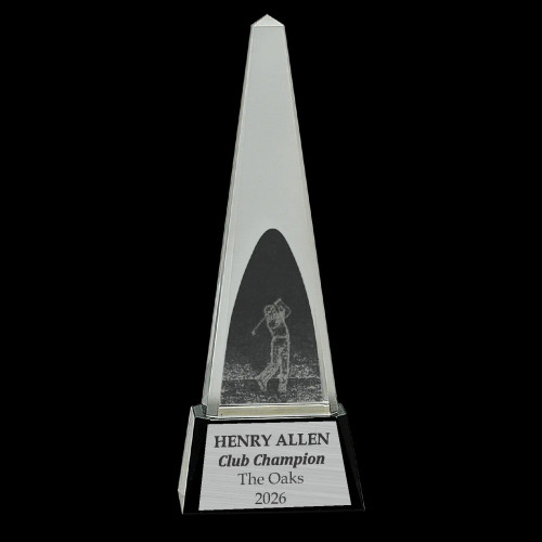 Clear Crystal 3D Golf Spire