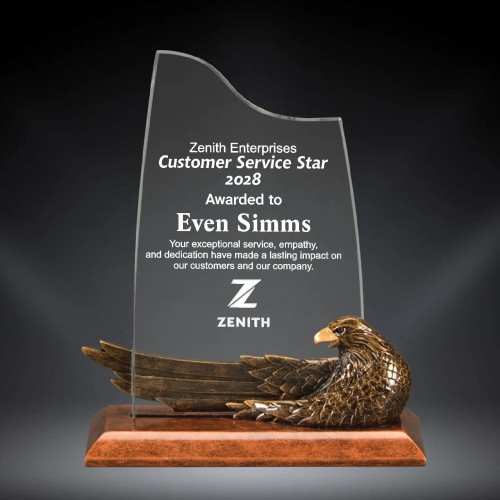 Bronze Eagle Resin Acrylic Award