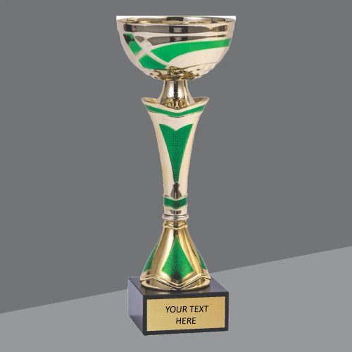 "Bianca" Gold and Green Cup on Marble Base