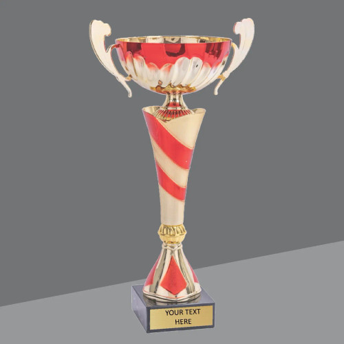 "Martina" Gold and Red Cup on Marble Base