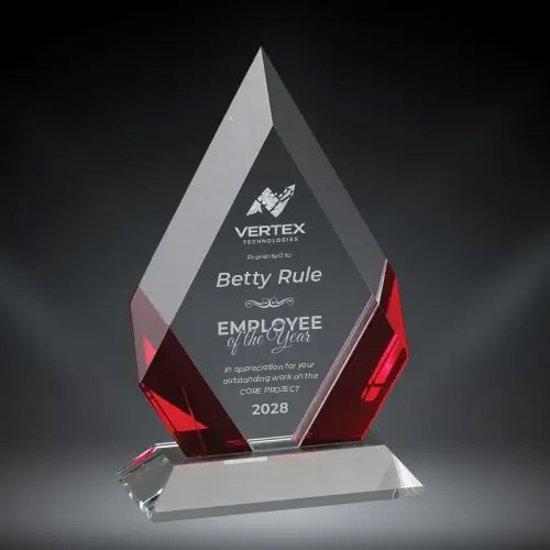 Red Cambridge Diamond Crystal Award