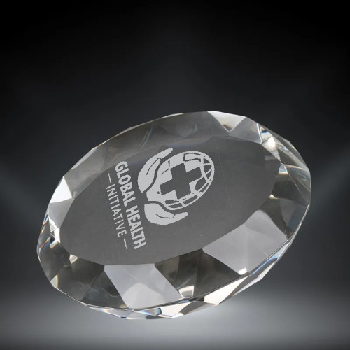 Round Crystal Paper Weight
