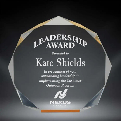 Gold Spectra Octagon Clear Acrylic