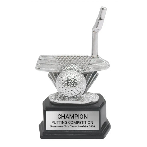 Golf Putter Resin Sculpture Trophy
