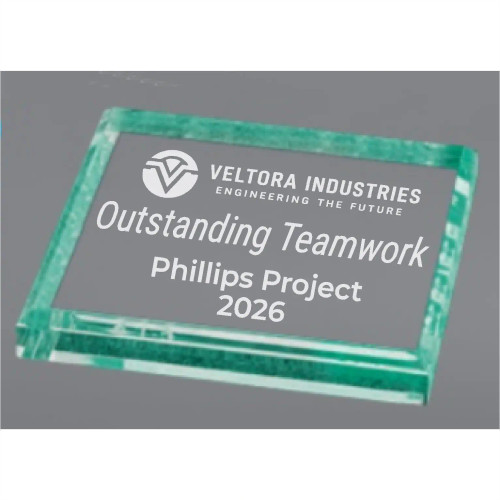 Jade Tinted Acrylic Paperweight