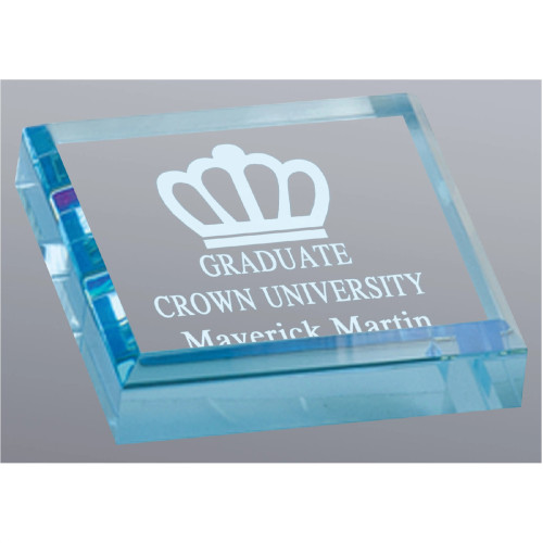 Blue Acrylic Paperweight