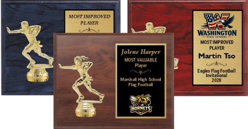 Classic Flag Football Figure Plaque