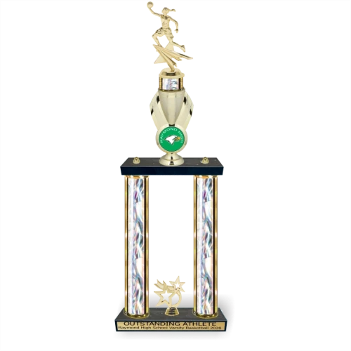 2 Column  Mascot Basketball Trophy