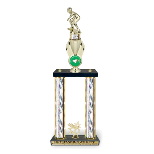 2 Column  Mascot Wrestling Trophy