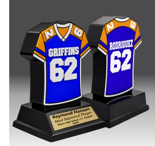 Custom Football Player Jersey Sculpture