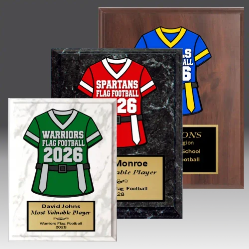 Custom Flag Football Team Jersey Plaque