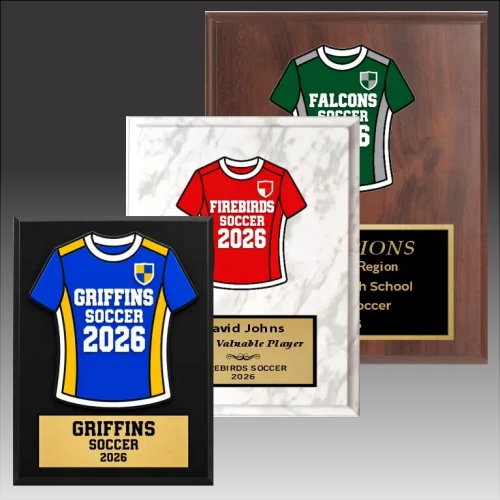 Custom Soccer Team Jersey Plaque