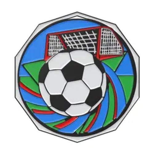 "Soccer" Decagon Full Colored Enamel Medal