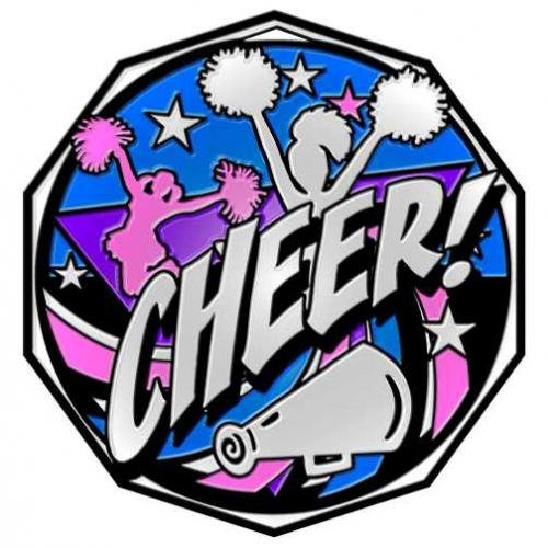 2"- "Cheer" Decagon Full Colored Enamel Medal