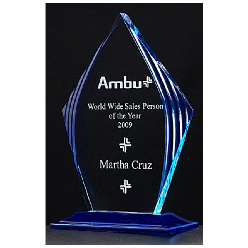 'Blue Diamond" Acrylic Award