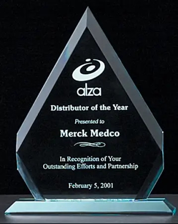 Arrow Series Jade Acrylic Award