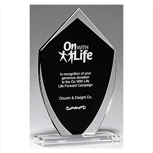 Shield Shaped Glass Award