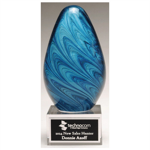 Blue and Green Art Glass