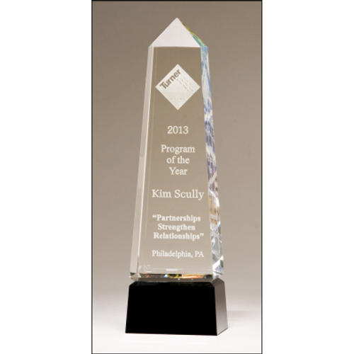 Obelisk Crystal Award - 9 3/4" - K9090