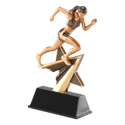 Track Female "Star Power" Resin Sculpture Trophy