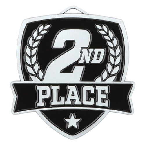 2 1/2" 2nd Place Shield Medal