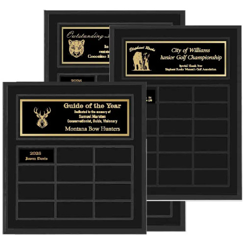 Laser Engraved Economical Black Perpetual Plaque