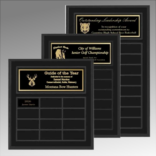 Laser Engraved Economical Black Perpetual Plaque
