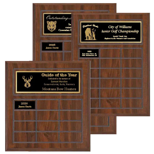 Laser Engraved Economical Cherry Finish Perpetual Plaque