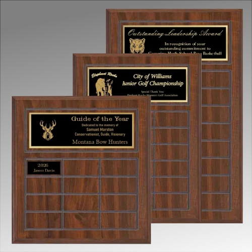 Laser Engraved Economical Cherry Finish Perpetual Plaque