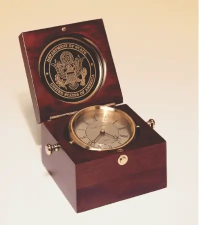 Mahogany Finish Captain's Clock
