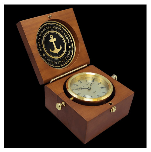 Mahogany Finish Captain's Clock