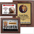Cherry Finish Sports Plaque with Colored Logo and Text