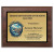 Digitally Color Printed Gold Plate on Cherry Finish Plaque with  background plate