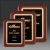Rosewood Piano Finish Plaque with Textured Black/Gold Florentine Border Laser Plate