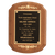 American Walnut Rounded, Scalloped Corner Plaque with Decorative Gold Scrolls and a Gold Border