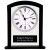 Black/Clear Glass Square Arch Clock