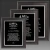 Black Plate backed by Silver Plate on Matte Black Plaque