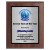 Digitally Color Printed Brushed Silver Plate on Cherry Finish Plaque with  background plate