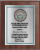 Digitally Color Printed Brushed Silver Plate on Cherry Finish Plaque