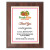 Digitally Color Printed White Plate on Cherry Finish Plaque