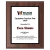Digitally Color Printed White Plate on Cherry Finish Plaque