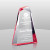 Red Pinnacle III Clear Acrylic Award