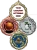 Bold Wreath Custom Full Color Basketball Medallion