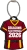 Custom Flag Football Team Bag Tag with 3D Jersey