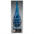 Black and Blue Teardrop Shaped Art Glass