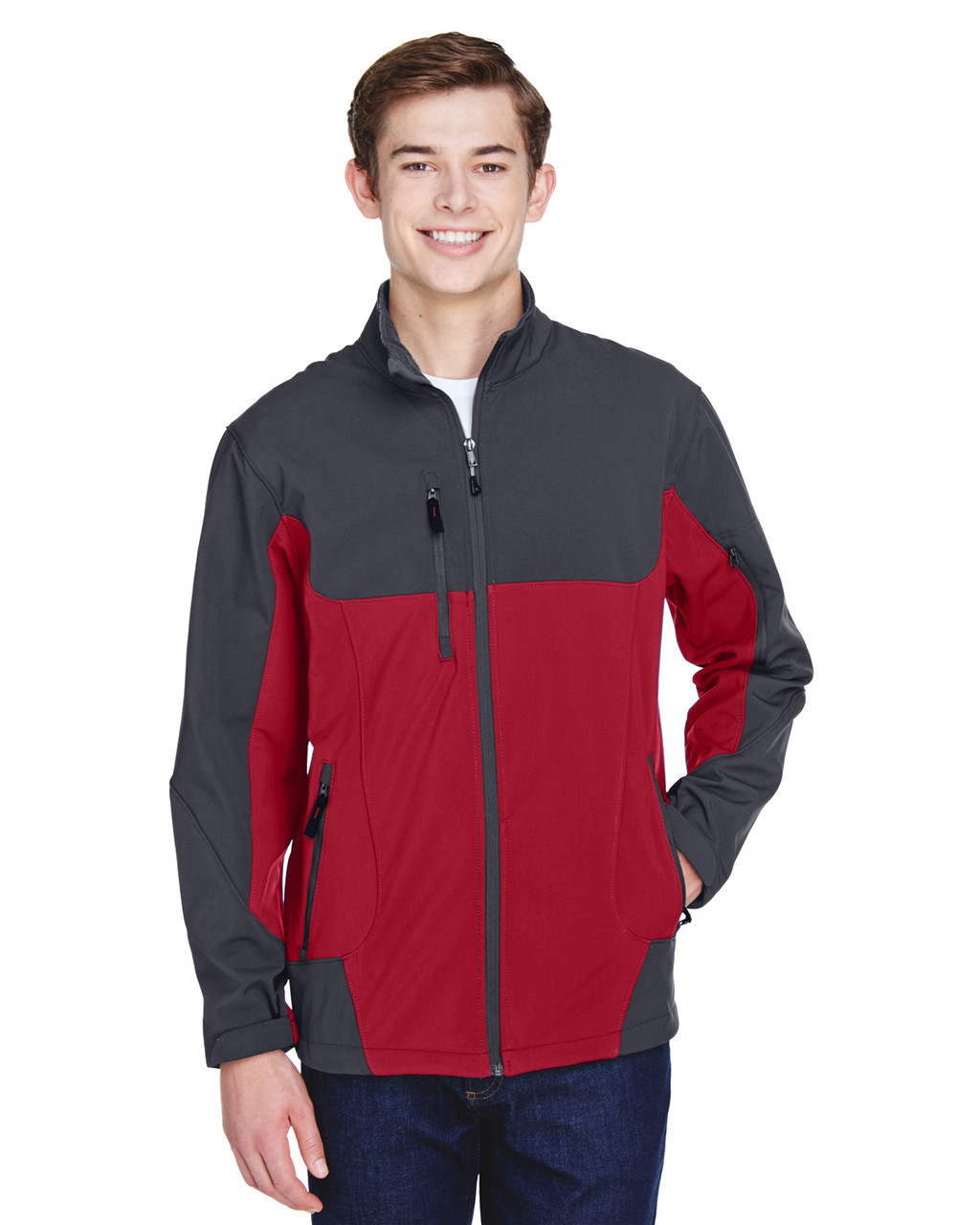 North End Men's Glacier Insulated Three-Layer Fleece Bonded Soft Shell  Jacket with Detachable Hood