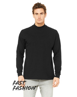 3520C Bella + Canvas Fast Fashion Unisex Mock Neck Long Sleeve T-Shirt 3520C Bella + Canvas Fast Fashion Unisex Mock Neck Long Sleeve T-Shirt