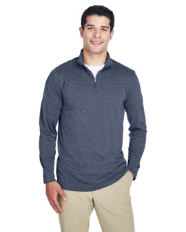 8618 UltraClub Men's Cool & Dry Heathered Performance Quarter-Zip 8618 UltraClub Men's Cool & Dry Heathered Performance Quarter-Zip