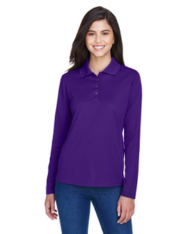 78192 Core 365 Ladies' Pinnacle Performance Long-Sleeve Piqué Polo
